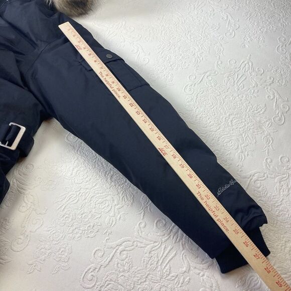 Eddie Bauer Weatheredge Parka Down Jacket Women 3X Black Quilted Faux Fur Trim - Picture 11 of 16